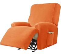 Housse Fauteuil Relax Electrique Velours Extensible Antidérapant 4 Pièces