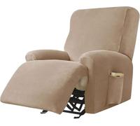 Housse Fauteuil Relax Electrique Velours Extensible Antidérapant 4 Pièces