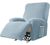 Housse Fauteuil Relax Electrique Velours Extensible Antidérapant 4 Pièces