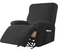Housse Fauteuil Relax Electrique Velours Extensible Antidérapant 4 Pièces