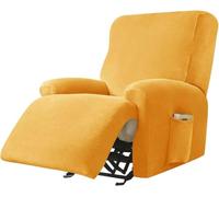 Housse Fauteuil Relax Electrique Velours Extensible Antidérapant 4 Pièces