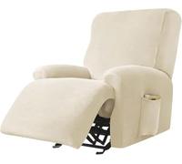 Housse Fauteuil Relax Electrique Velours Extensible Antidérapant 4 Pièces