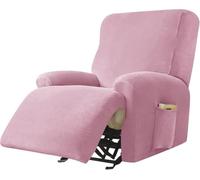 Housse Fauteuil Relax Electrique Velours Extensible Antidérapant 4 Pièces