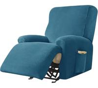 Housse Fauteuil Relax Electrique Velours Extensible Antidérapant 4 Pièces