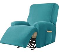 Housse Fauteuil Relax Electrique Velours Extensible Antidérapant 4 Pièces