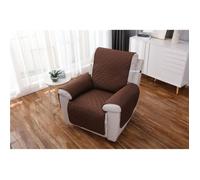 Housse fauteuil relax - Universelle 200 x 55 cm - Antidérapant - Douce et confortable - Marron