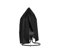 Outsunny Housse de chaise suspendue, housse de chaise de cocon d'oscillation d'œufs, tissu Oxford 210D, avec fermeture éclair, Ø 115 x 190 cm, noir