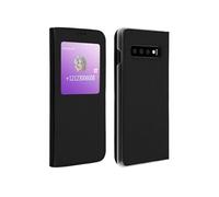 Housse Fenêtre Galaxy S10 Plus Étui Clapet Coque Polycarbonate Rigide - noir