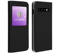 Housse Fenêtre Galaxy S10 Plus Étui Clapet Coque Polycarbonate Rigide - noir