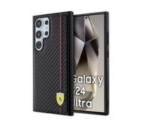 Housse Ferrari FEHCS24LN3DUR Carbon Printed Line Noir - Galaxy S24 Ultra