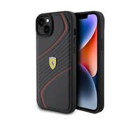 Housse Ferrari Twist Metal Logo Noir - iPhone 15 Plus
