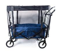 Housse filet anti-insectes pour wagons pliables tout-terrain, accessoire de chariot de jardin utilitaire - Protégez votre tout-petit des insectes lors d'aventures en plein air, noir, 90 x 50 x 70 cm