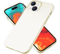 Housse fine 0,5mm pour iPhone 15 Plus Hard Case Ultra Slim Handyhülle Creme Beige