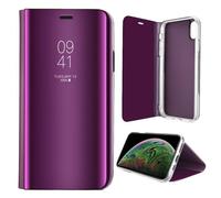 Housse Flip Cover Miroir - MP4 TELECOM - Xiaomi Redmi Note 6 Pro - Violet - Semi-rigide - Brillant