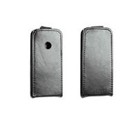 caseroxx Flipcase pour Nokia 105/110 4G (2023, 2024), 105 u.a., Noir | Étui à rabat avec protection intégrale et fermeture sécurisée, en Cuir artificiel