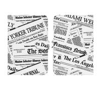 Housse Folio Akashi Universelle Tablettes 7'' à 8 - Modèle Newspapers Blanc