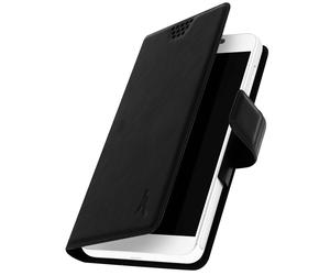 Housse folio Etui portefeuille universel smartphone Noir taille XL - Akashi