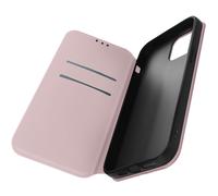 Housse folio iPhone 14 Clapet Porte-cartes Fonction Support Vidéo rose champagne