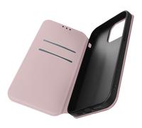 Housse folio iPhone 14 Pro Clapet Porte-cartes Support Vidéo rose champagne