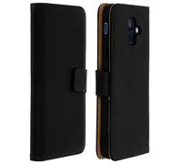 Housse Folio pour Galaxy A6 Etui cuir portefeuille clapet coque silicone noir