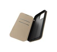 Housse folio pour iPhone 14 Pro Clapet Porte-cartes Fonction Support Vidéo Dorée