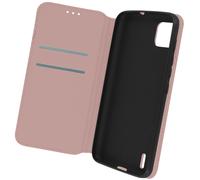 Housse Folio pour Wiko Y62 et Y62 Plus Portefeuille Fonction Support Vidéo Rose champagne