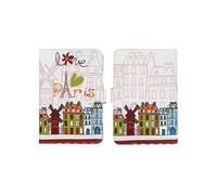 Housse Folio Protection pour Tablette 7 à 8 pouces - Etui Paris dessiné Blanc