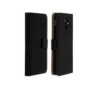 Housse Folio Samsung Galaxy A6 Etui cuir portefeuille clapet coque silicone noir