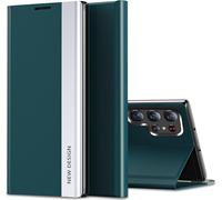 Housse Folio Samsung Galaxy S23 Ultra - Coque Flip 360° Pc+Pu Effet Cuir, Antichoc & Anti-Rayures Avec Support Horizontal (Vert)