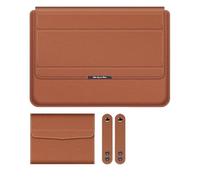 Housse for ordinateur portable, compatible avec Samsung Galaxy Book 6 Pro Ultra 2026, support Folio, repose-poignet, pochette for souris, étui avec ceinture et câble(Brown,For 15-16inch)