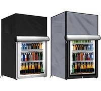 Housse Frigo Extérieur Étanche 210D Oxford - Congélateur Vertical Avec Fermetures Éclair, Sangles Réglables, Aérations, Protection Pluie UV Poussière(Gray,23" x 23" x57”)