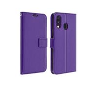 Housse Galaxy A40 Étui Portefeuille Rangements Cartes Fonction Support violet
