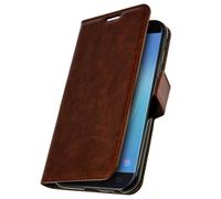 Housse Galaxy J3 2017 Etui Folio Portefeuille marron Fonction Support