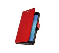 Housse Galaxy J3 2017 Etui Folio Portefeuille rouge Fonction Support