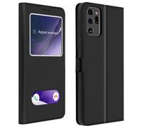 Housse Galaxy Note 20 Ultra Étui Intégral Double Fenêtre Support Vidéo noir
