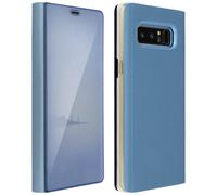 Housse Galaxy Note 8 Etui folio Miroir Fonction Stand Protection - bleu