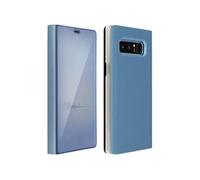 Housse Galaxy Note 8 Etui folio Miroir Fonction Stand Protection - bleu