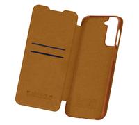 Housse Galaxy S21 Plus Étui Folio Porte-carte Cuir Véritablen Nillkin marron
