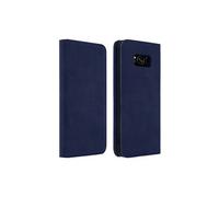Housse Galaxy S8 Etui Porte-cartes Fonction Support Coque Silicone Gel bleu nuit