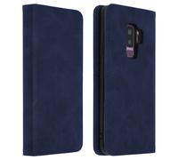 Housse Galaxy S9 Plus Étui Porte-carte Fonction Support Coque Silicone bleu nuit