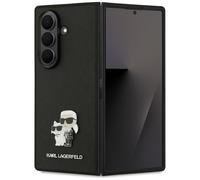 Housse Galaxy Z Fold 7 Karl Lagerfeld Cuir Synthétique Noir Logo Figurine Métal