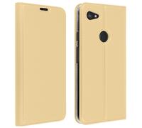Housse Google Pixel 3A XL Folio Rangement Carte Fonction Support Or