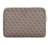 Housse Guess 4G zippée avec logo triangulaire - Housse pour ordinateur portable 14"" (marron)