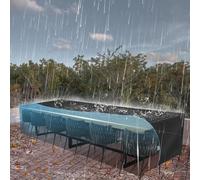 Housse Hivernage Table de Jardin Housse de Protection Salon de Jardin Imperméable Bache Table Jardin Housse de Protection Table de Jardin résistant UV - 400x250x110cm/Longueur x Largeur x Hauteur