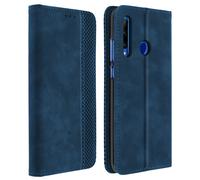 Housse Honor 20 Lite / 20e Porte-cartes Support Vidéo Cuir Effet Vintage Bleu