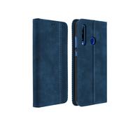 Housse Honor 20 Lite / 20e Porte-cartes Support Vidéo Cuir Effet Vintage Bleu