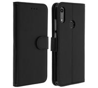 Housse Honor 8A et Huawei Y6 2019 / Y6S Étui Portefeuille Support Stand Noir