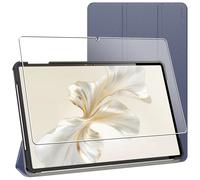 Housse Honor Pad 9 Coque Etui veille auto + VERRE Trempé, Bleu Foncé