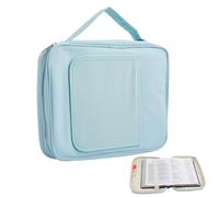 Housse - Housse de protection biblique en polyester de 11 pouces avec support de livre | Sac d'église étanche avec plusieurs poches et poignée pour une prise en main facile pour tenir des stylos