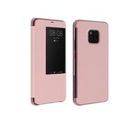 Housse Huawei Mate 20 Pro Etui Grande Fenêtre Translucide Coque Rigide rose gold